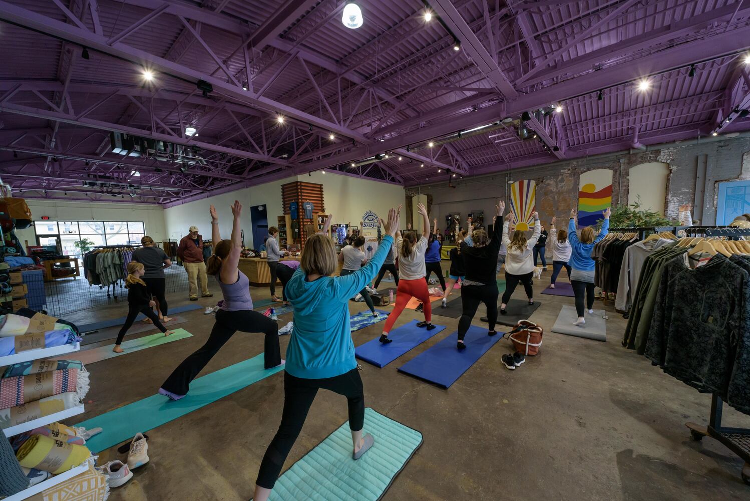 PHOTOS: Puppy Yoga with Adopt a Pit at Base Camp Outdoors Co. in downtown Dayton