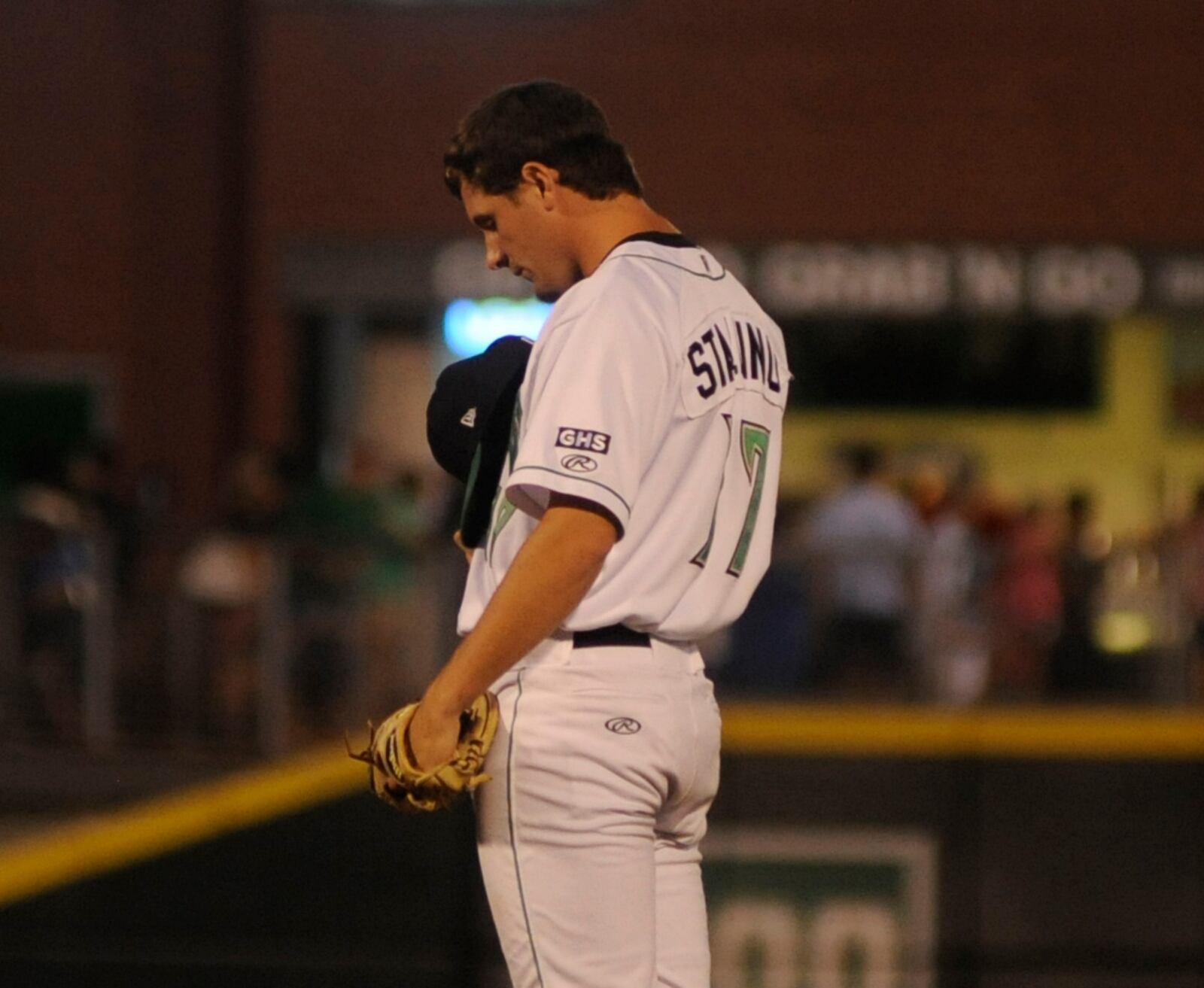 Dragons reliever Jesse Stallings. The Lansing Lugnuts defeated the Dragons 4-3 at Dayton’s Fifth Third Field on Tuesday, Aug., 8, 2017. MARC PENDLETON / STAFF