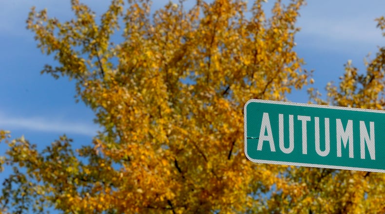 The sign says it all in Huber Heights on Autumn Meadows Drive. MARSHALL GORBY\STAFF