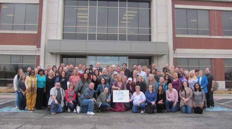 A final photo of workers at the Miami Twp. former headquarters of Teradata. This photo was taken in late March 2019. CONTRIBUTED
