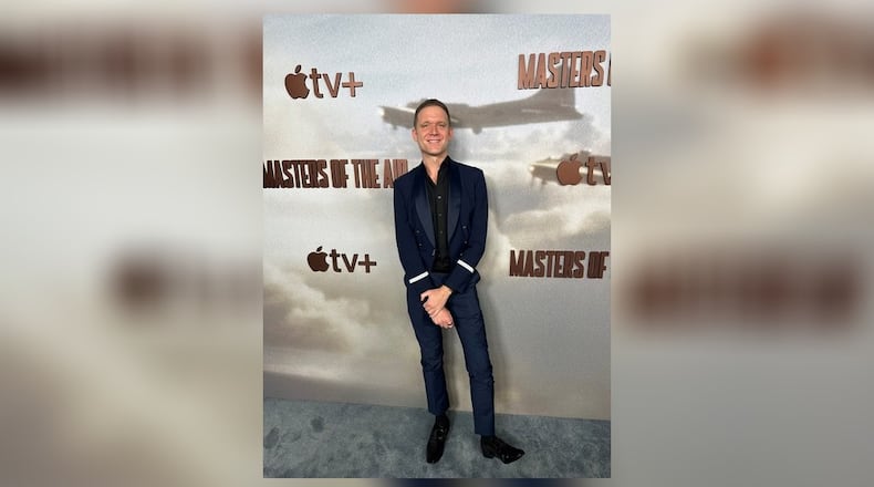 John Sylva, a Wright State University graduate raised in Vandalia, co-produced the Playtone and Apple TV+ miniseries "Masters of the Air." He is seen here attending the U.K. premiere of "Masters of the Air" in London in January 2024. CONTRIBUTED