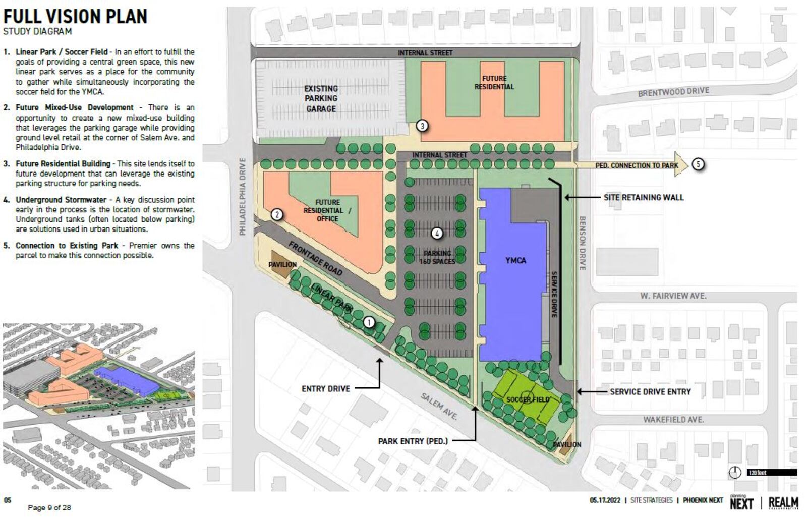 A proposed vision plan for the former Good Samaritan Hospital site. CONTRIBUTED