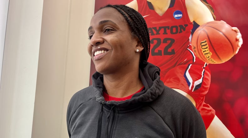 Dayton's Tamika Williams-Jeter, Nov. 2, 2022. David Jablonski/Staff