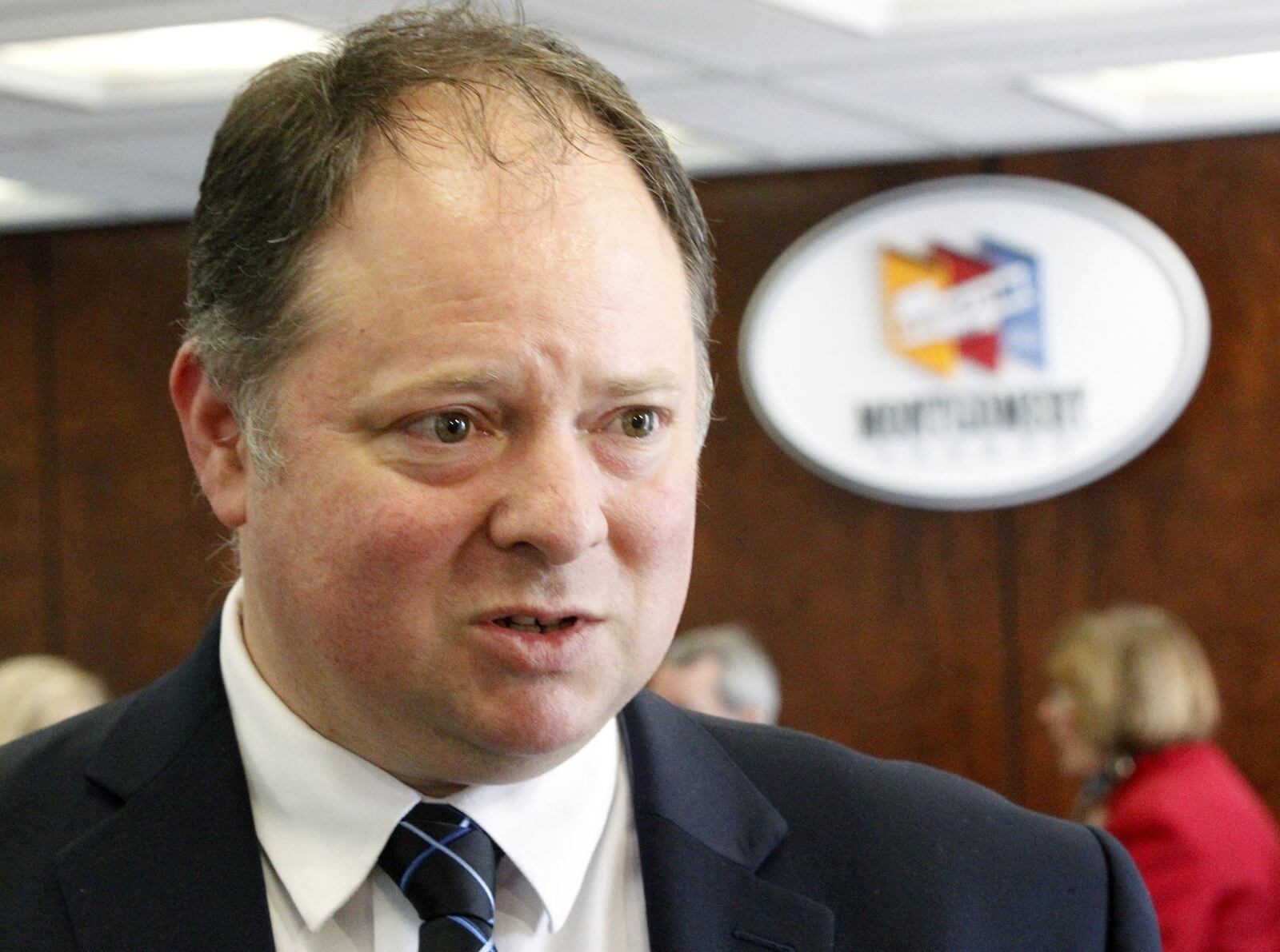 Yaron Sideman, then-Consul General of Israel to the Mid-Atlantic Region attended a Montgomery County Commission meeting in 2014 discuss the importance of the relationships that have been established as a result of Dayton Region Israel Trade Alliance. TY GREENLEES / STAFF