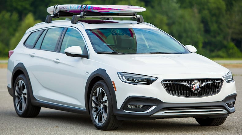 The 2019 Buick Regal TourX crossover comes with a standard 2.0-liter turbocharged four-cylinder engine featuring 250 horsepower and 295 lbs.-ft. of torque. That power is routed to the ground via a standard eight-speed automatic transmission and intelligent AWD with active twin-clutch for greater control on any surface. The engine also comes standard with advanced start/stop technology. Buick photo