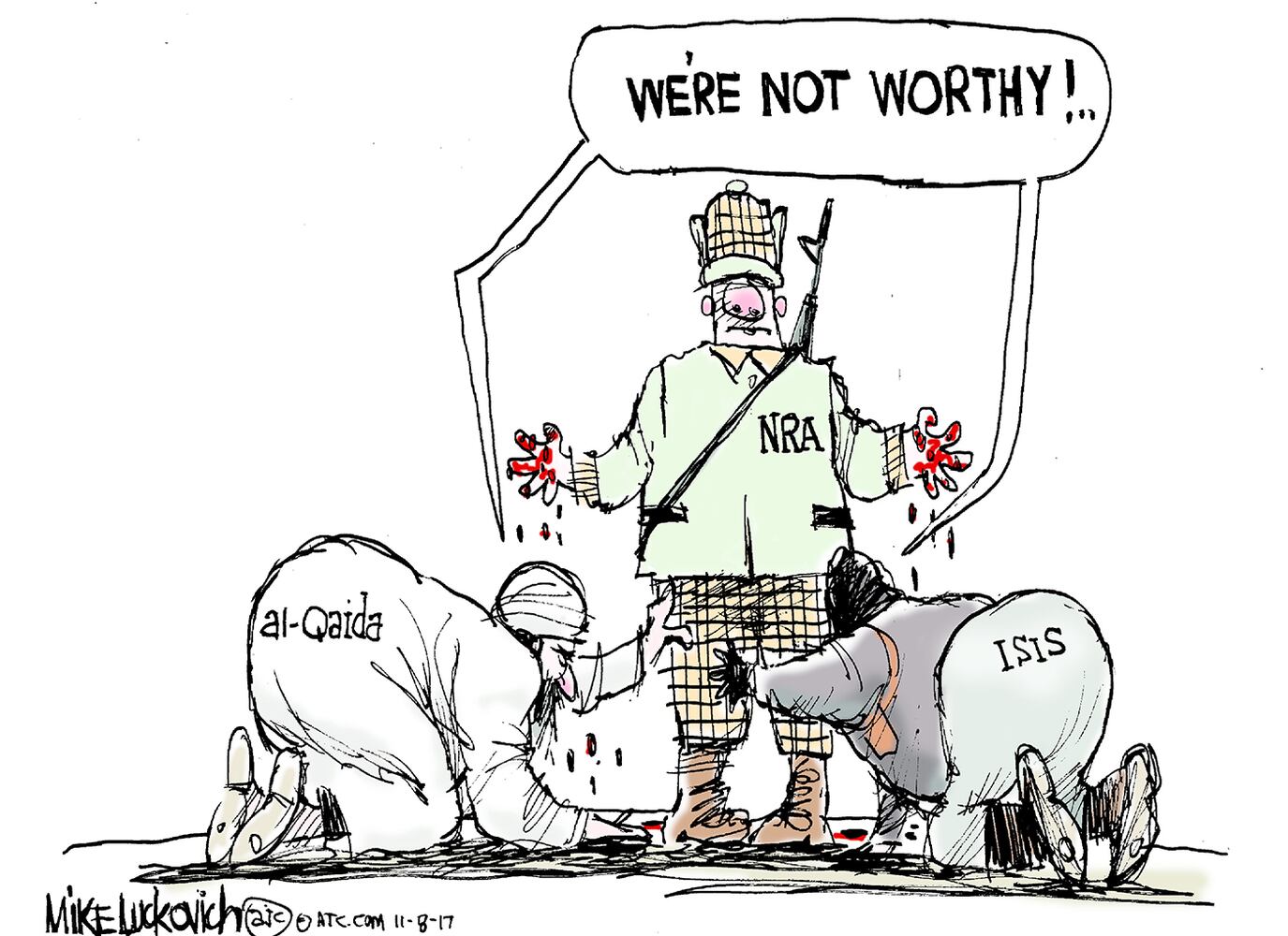 Week in cartoons: Guns, Russia, Trump and more