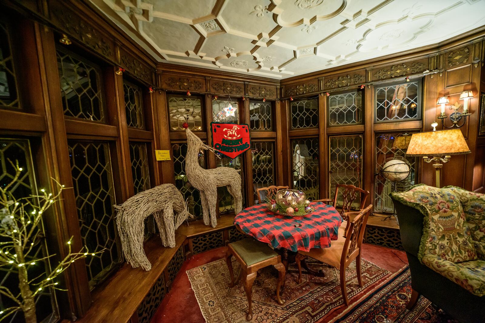 The Rike's reindeer on display inside Bough Bend's library in Oakwood during the Oakwood Historical Society's Second Annual Holiday Home Tour on December 7, 2019. TOM GILLIAM / CONTRIBUTING PHOTOGRAPHER
