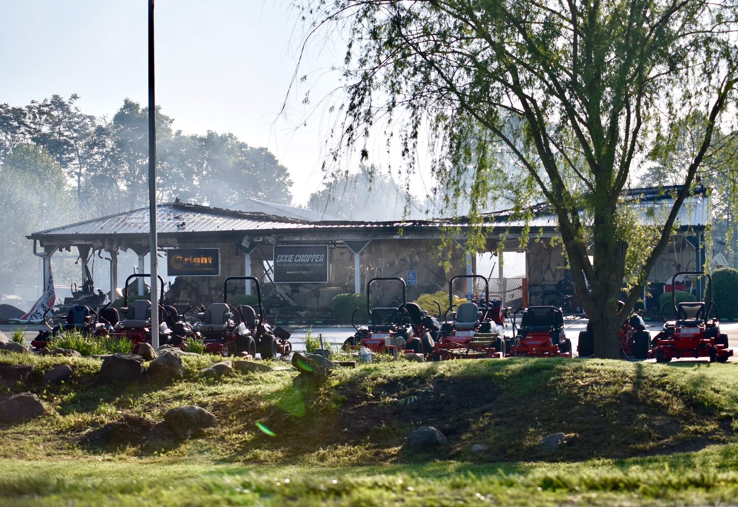 PHOTOS: Fire destroys Germantown lawn equipment business