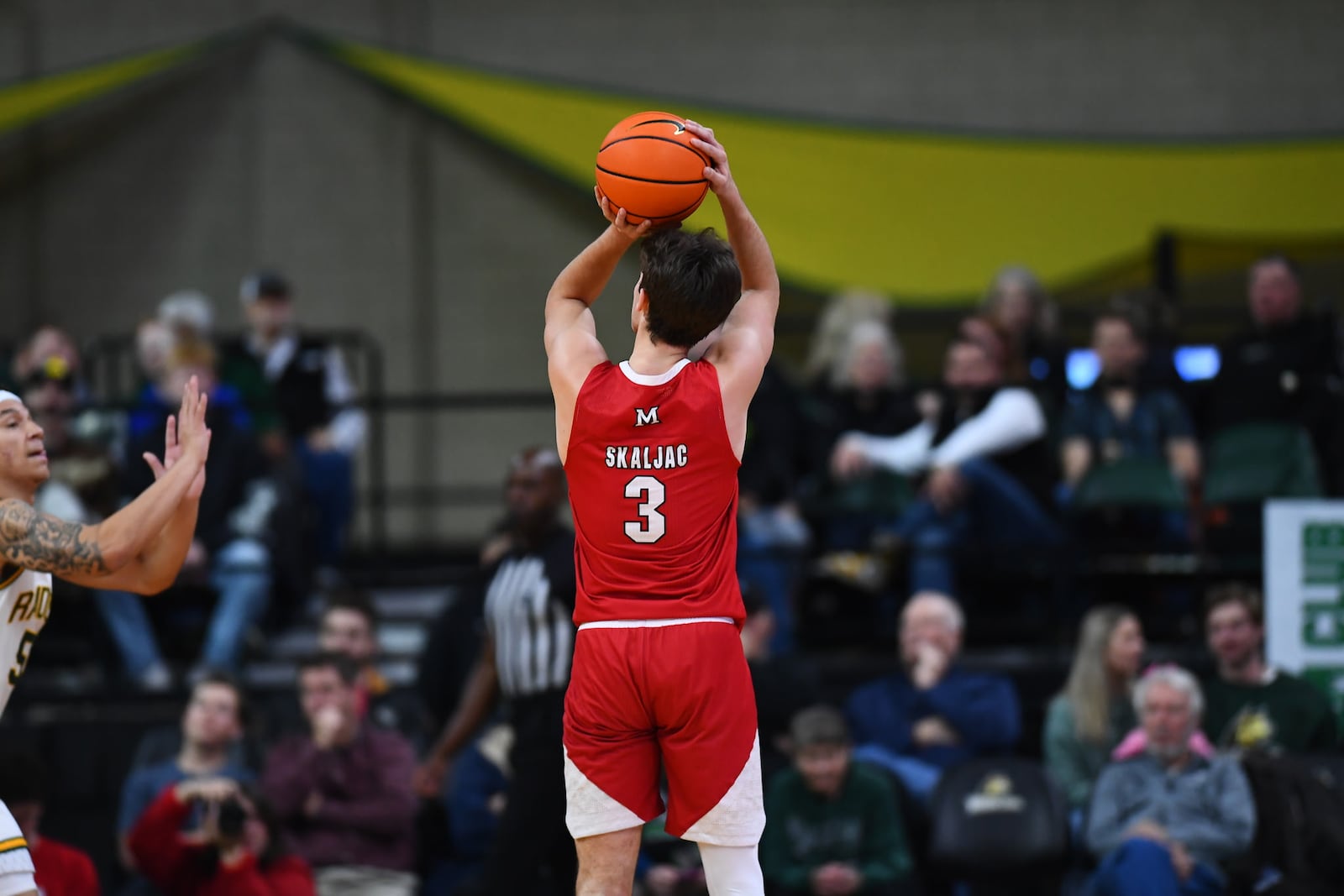 Miami’s Luke Skaljac puts up a shot against Wright State on Tuesday at the Nutter Center. KYLE HENDRIX / CONTRIBUTED