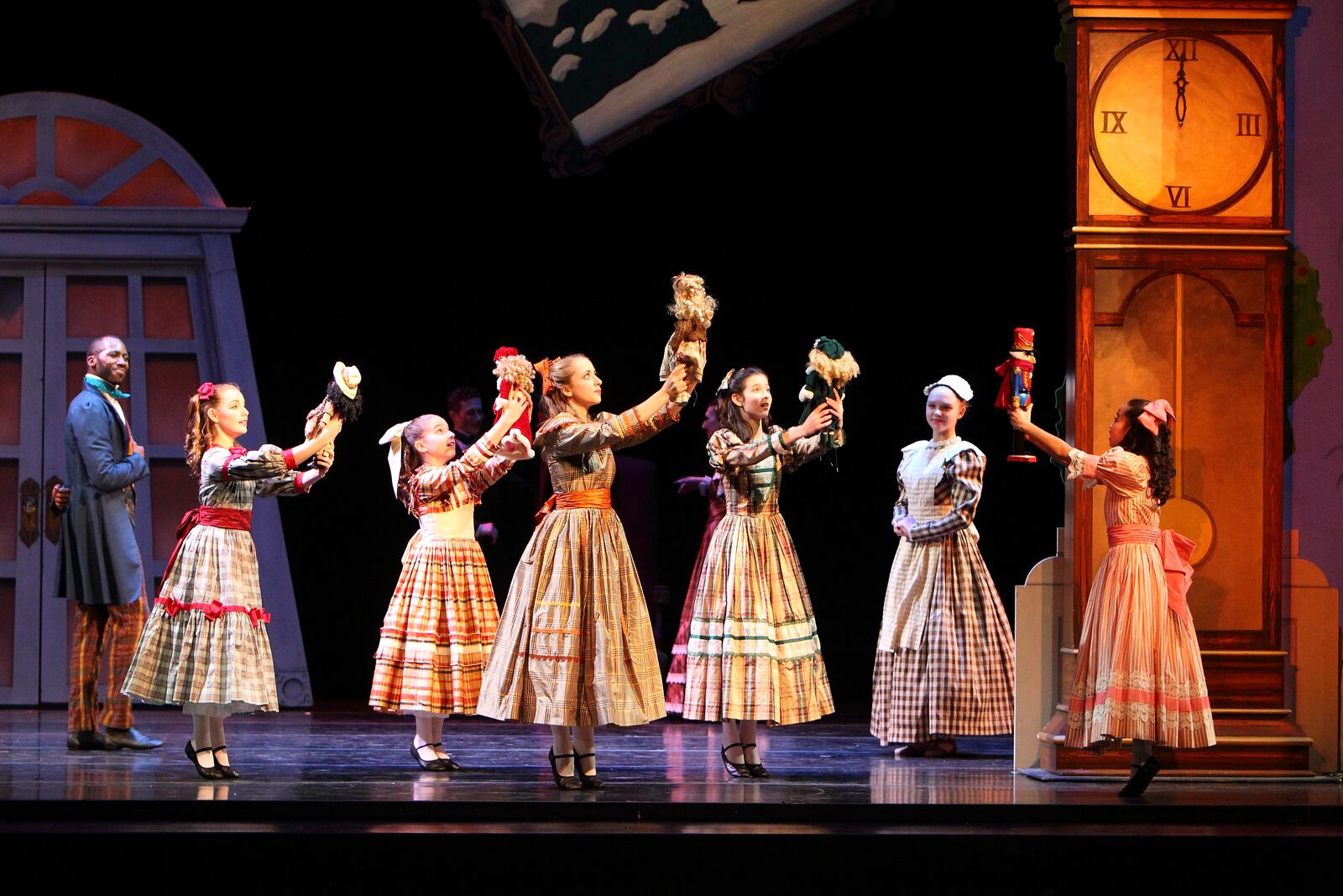 Clara admires her beautiful Nutcracker in Tchaikovsky’s "The Nutcracker.'' CONTRIBUTED