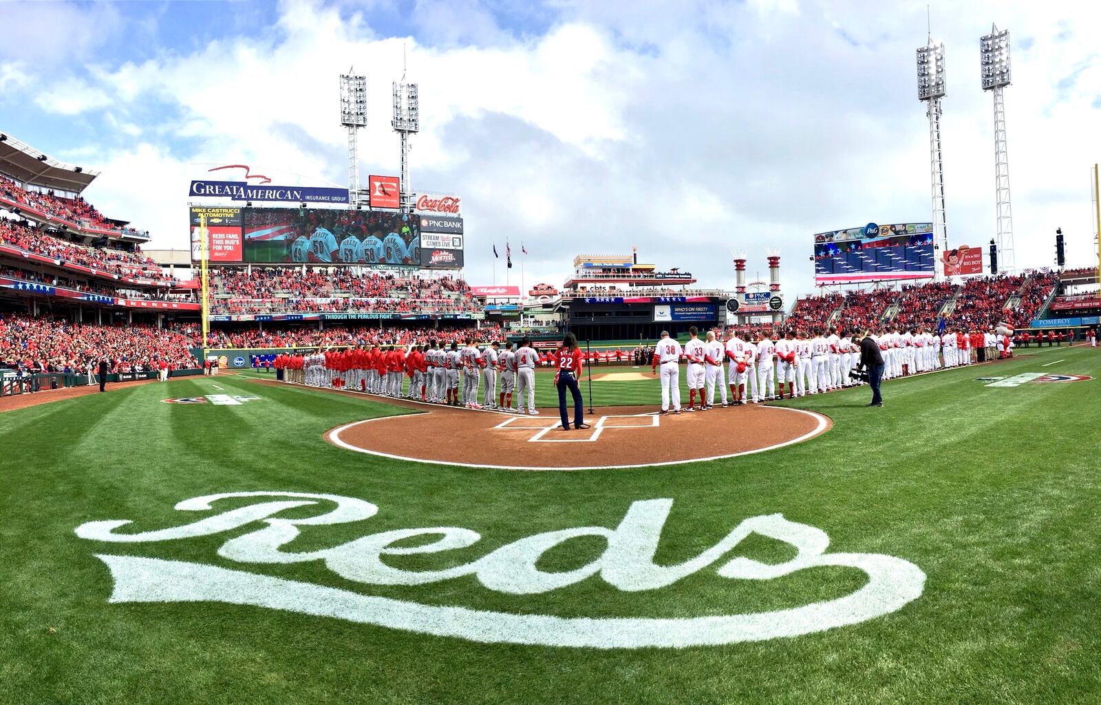 Reds against Nationals on Friday, March 30, 2018, at Great American Ball Park in Cincinnati. David Jablonski/Staff