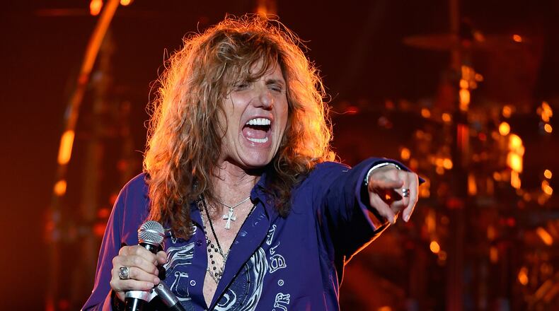 LAS VEGAS, NV - JUNE 04: Singer David Coverdale of Whitesnake performs at The Joint inside the Hard Rock Hotel & Casino as the band tours in support of "The Purple Album" on June 4, 2015 in Las Vegas, Nevada. (Photo by Ethan Miller/Getty Images)
