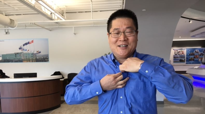 Jeff Liu became president of Fuyao Glass America in November 2016, when this photo was taken. THOMAS GNAU/STAFF