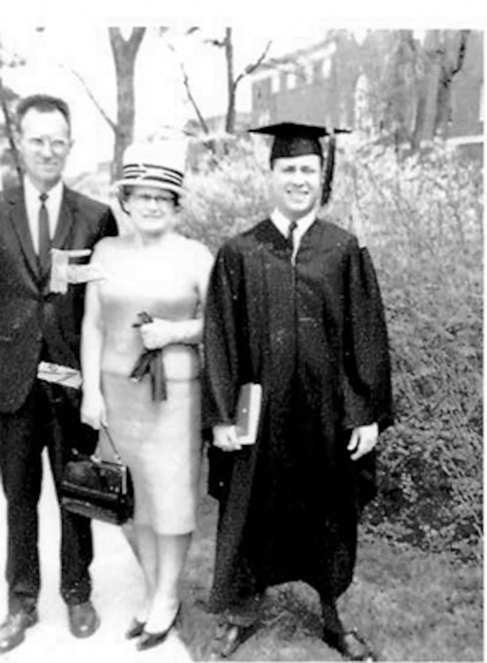 Dale Berry (L) with his parents, Dorothy (center) and Koral Berry at his graduation from Miami University in 1966.