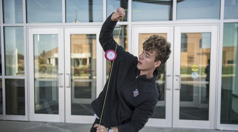 Cedarville sophomore Philip White shows off the yo-yo skills that made him a three-time national champion. On Jan. 16 White appeared on Steve Harvey’s nationally syndicated show where he battled two fellow yo-yo champs. CONTRIBUTED