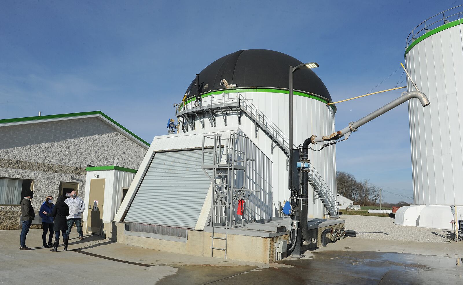 Manure and food waste from partners around the state is loaded and stored below ground at the Dovetail biodigester before being processed. MARSHALL GORBY\STAFF