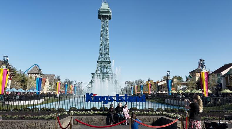 The Eiffel Tower at Kings Island is seen April 20, 2024. CONTRIBUTED/KINGS ISLAND