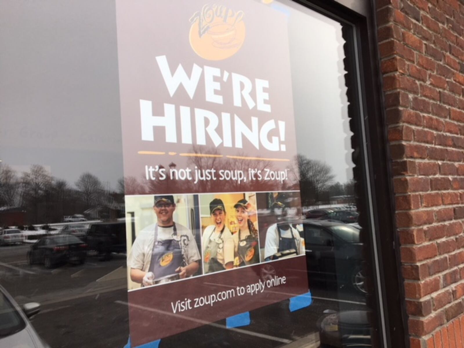 The Zoup! restaurant at Cornerstone of Centerville is now hiring. MARK FISHER/STAFF
