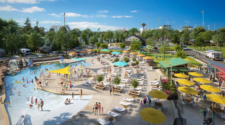 Kings Island Camp Cedar, an outdoor luxury campground and resort, opened on July 15, 2021, after about a month of delays. The 52-acre so-called "glampground" features 73 cottages (with 100 more planned) and 164 RV site hookups.  PROVIDED