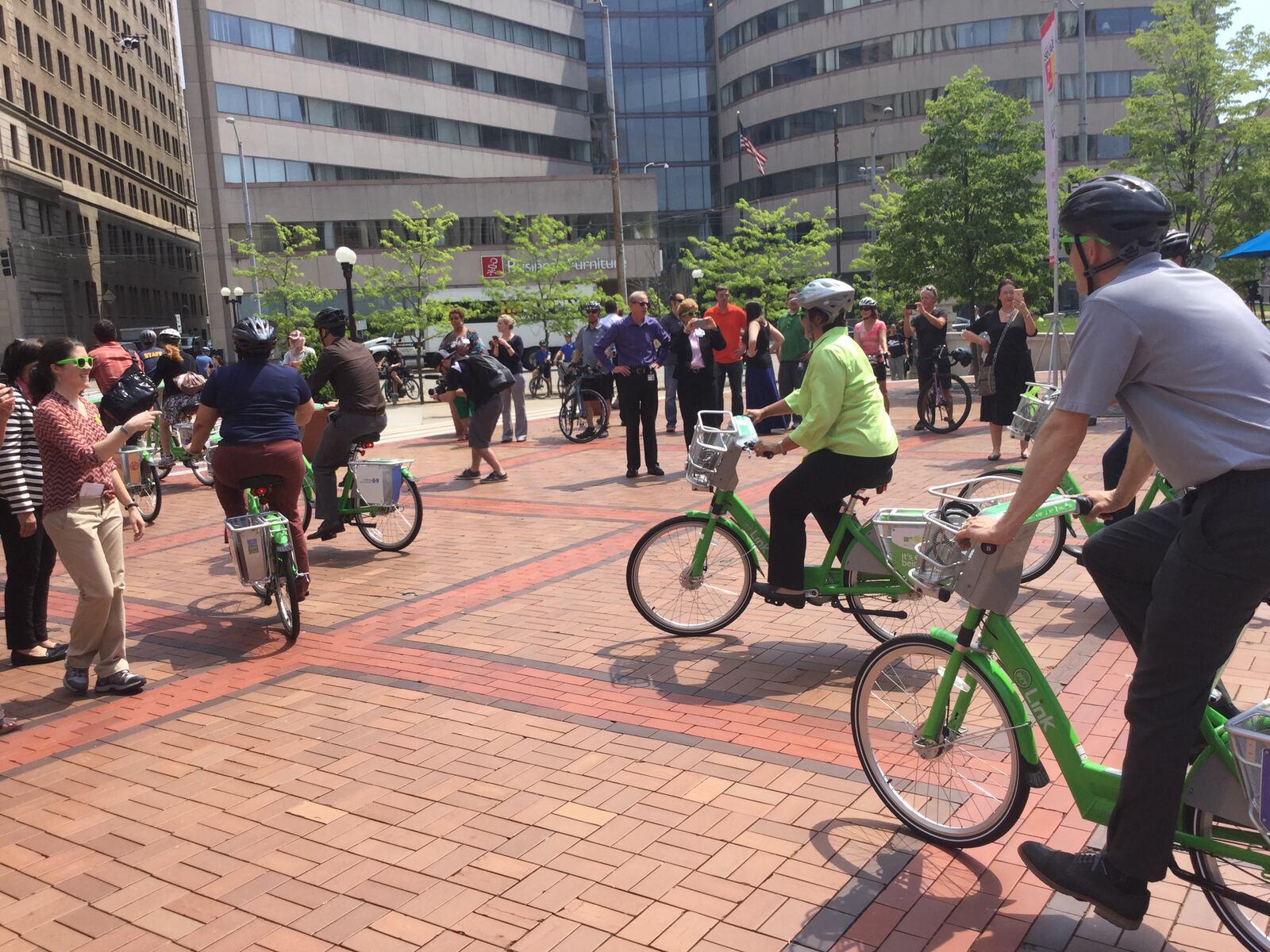 Link: Dayton Bike Share kicked off on Courthouse Square Tuesday, May 5, 2015 with a celebration during Downtown Dayton Partnership’s 'The Square is Where.'