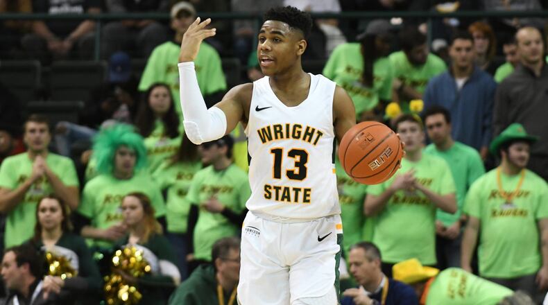 Wright State freshman Malachi Smith during Thursday night’s game vs. Oakland at the Nutter Center. Keith Cole/CONTRIBUTED