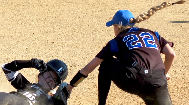 Springboro senior infielder Sophie Weber (right) was named to the Division I honorable mention. FILE