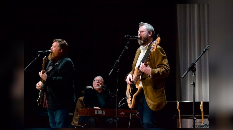 More than 30 local musicians, including (left to right) Patrick Himes, Jimmy D. Rogers and Phil Caviness, will join together for “Such A Night: The Last Waltz Live,” a fundraiser for WYSO-FM (91.3) and Dayton Art Institute. The concert will be presented at Dayton Masonic Center on Friday, Nov. 25.