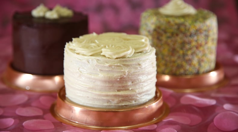 Purely Sweet Bakery in Beavercreek has introduced Mini Cakes for Two. The petite cakes, gluten-free and vegan, are four inches high and in diameter and come in a variety of flavors. The business specializes in gluten free, vegan, paleo and keto products, has a variety of baked goods perfect for Valentines Day. LISA POWELL / STAFF