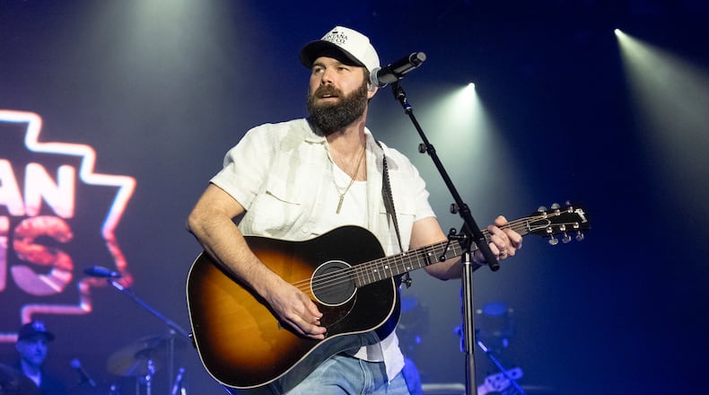 Jordan Davis performs during Amazon Music Presents Country Heat at Country Radio Seminar on Wednesday, Feb. 19, 2025, in Nashville, Tenn. He'll bring his "Ain't Enough Road Tour" to the Nutter Center in October. (Photo by Amy Harris/Invision/AP)