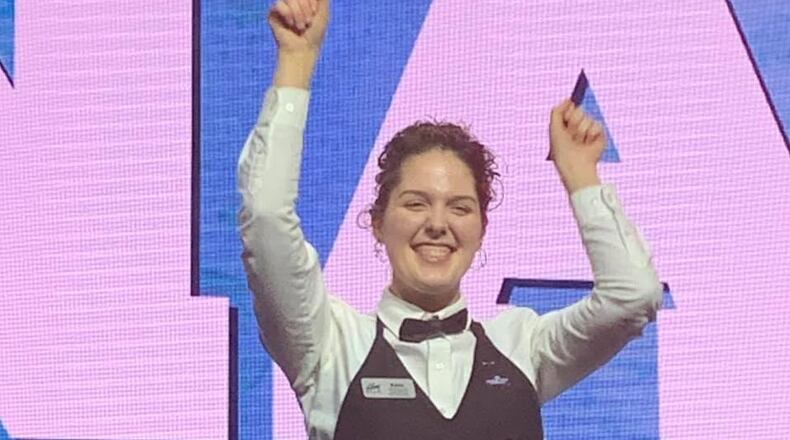 Katie West, an employee of Dorothy Lane Market, placed 2nd in the 2020 National Best Bagger Championship.