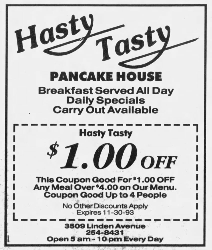 Vintage Restaurant advertising DDN