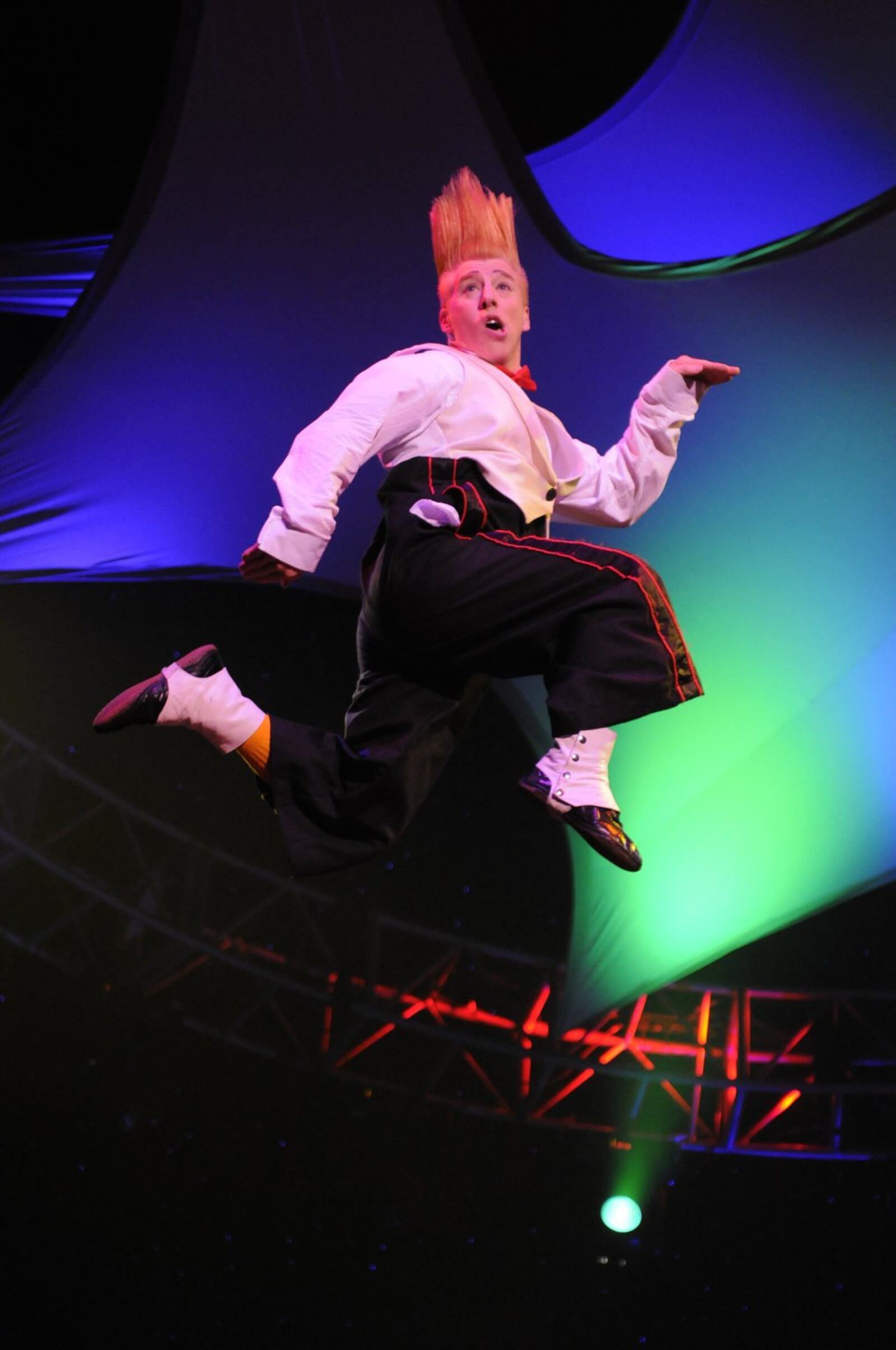 Acclaimed circus performer Bello Nock stars in “Funambula,” which runs through August 11 at Beau Rivage Resort & Casino.