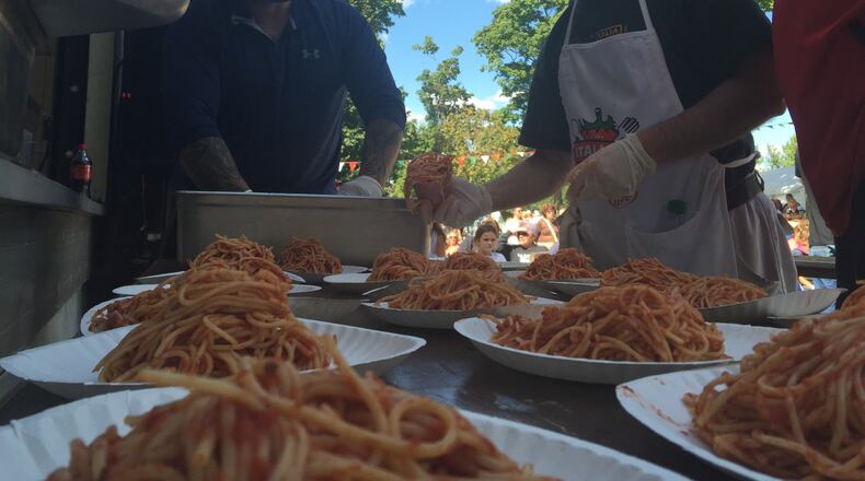 Italian Fall Festa includes a spaghetti eating contest.