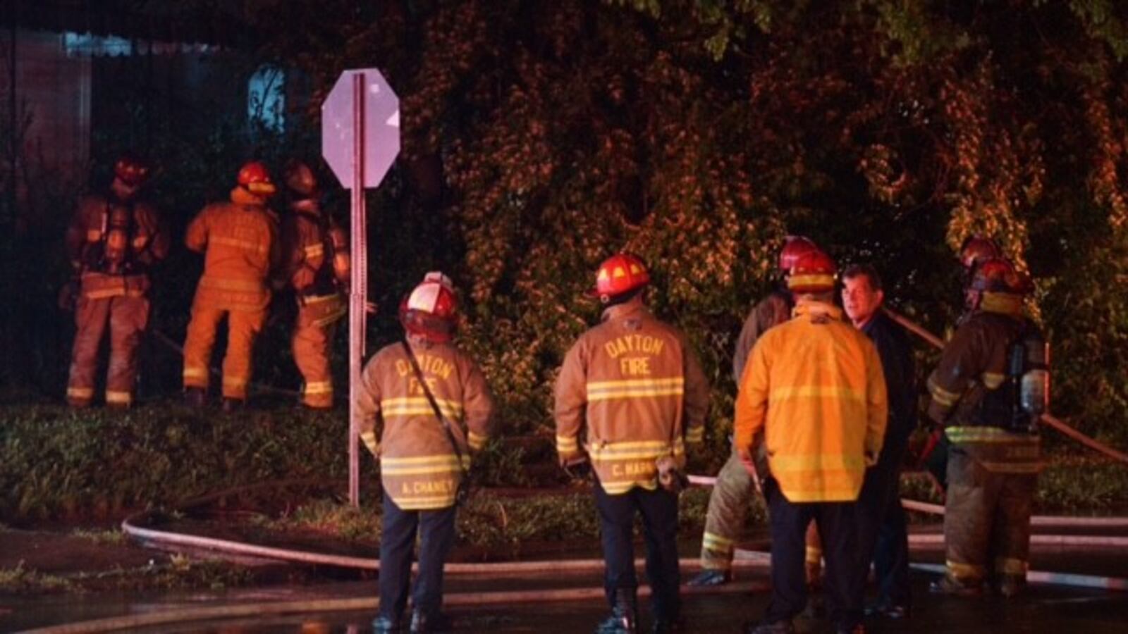 Multiple fire crews are responding to a house fire reported in the 6800 block of Late Autumn Court in Washington Twp. Saturday morning. Jordyn Huffman/Staff