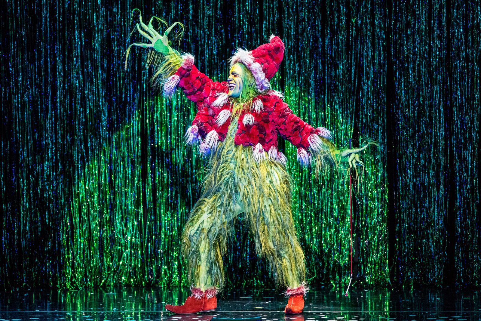 Philip Huffman as The Grinch in Dr. Seuss' "How the Grinch Stole Christmas - The Musical," slated Nov. 14-29, 2024 at the Schuster Center courtesy of Dayton Live. CONTRIBUTED