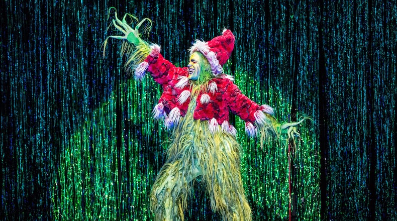 Philip Huffman as The Grinch in "Dr. Seuss' How the Grinch Stole Christmas! The Musical," slated Nov. 14-29, 2024 at the Schuster Center courtesy of Dayton Live. CONTRIBUTED