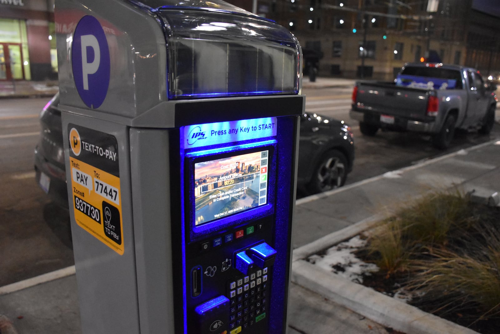 The city of Dayton has installed eight multi-space parking pay stations in the heart of downtown. CORNELIUS FROLIK / STAFF