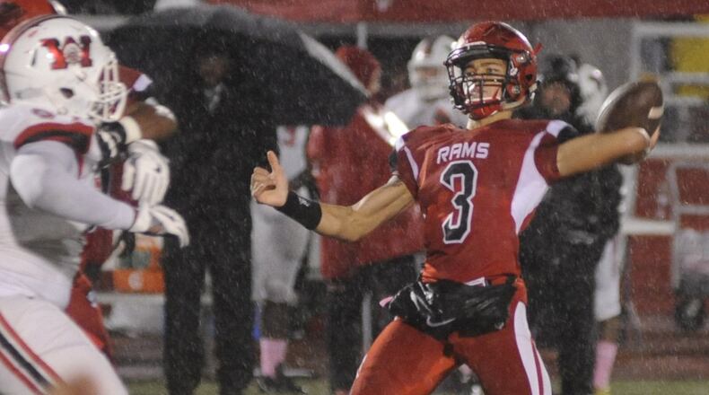 Trotwood QB Markell Stephens-Peppers. Trotwood-Madison defeated visiting Wayne 14-7 in a Week 10 GWOC crossover high school football game to complete a 10-0 regular season on Friday, Oct. 27, 2017. MARC PENDLETON / STAFF