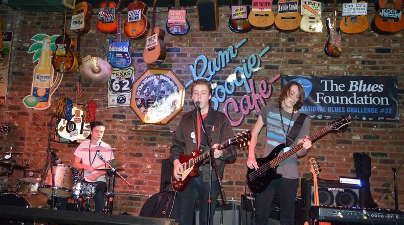 Joe Tellmann (center) and his band will perform at Dayton Blues Society’s annual Christmas Party & Jam at the Phone Booth Lounge in Kettering on Saturday, Dec. 3. CONTRIBUTED