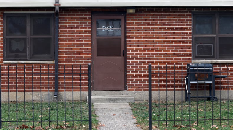 Two people are dead after a shooting in Dayton Monday night, Nov. 11, 2024 at the Desoto Bass Courts on Stewart Street. MARSHALL GORBY\STAFF