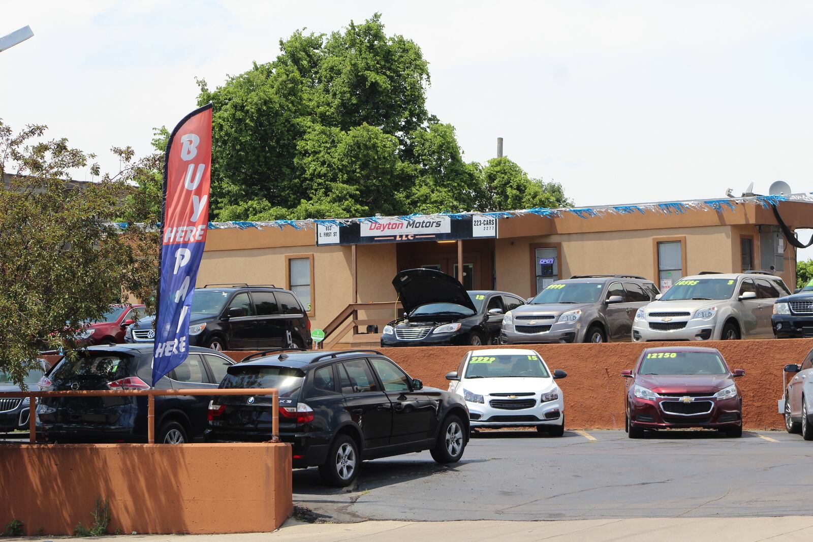 Cars for sale at Dayton Motors  on East First Street in Dayton. CORNELIUS FROLIK / STAFF