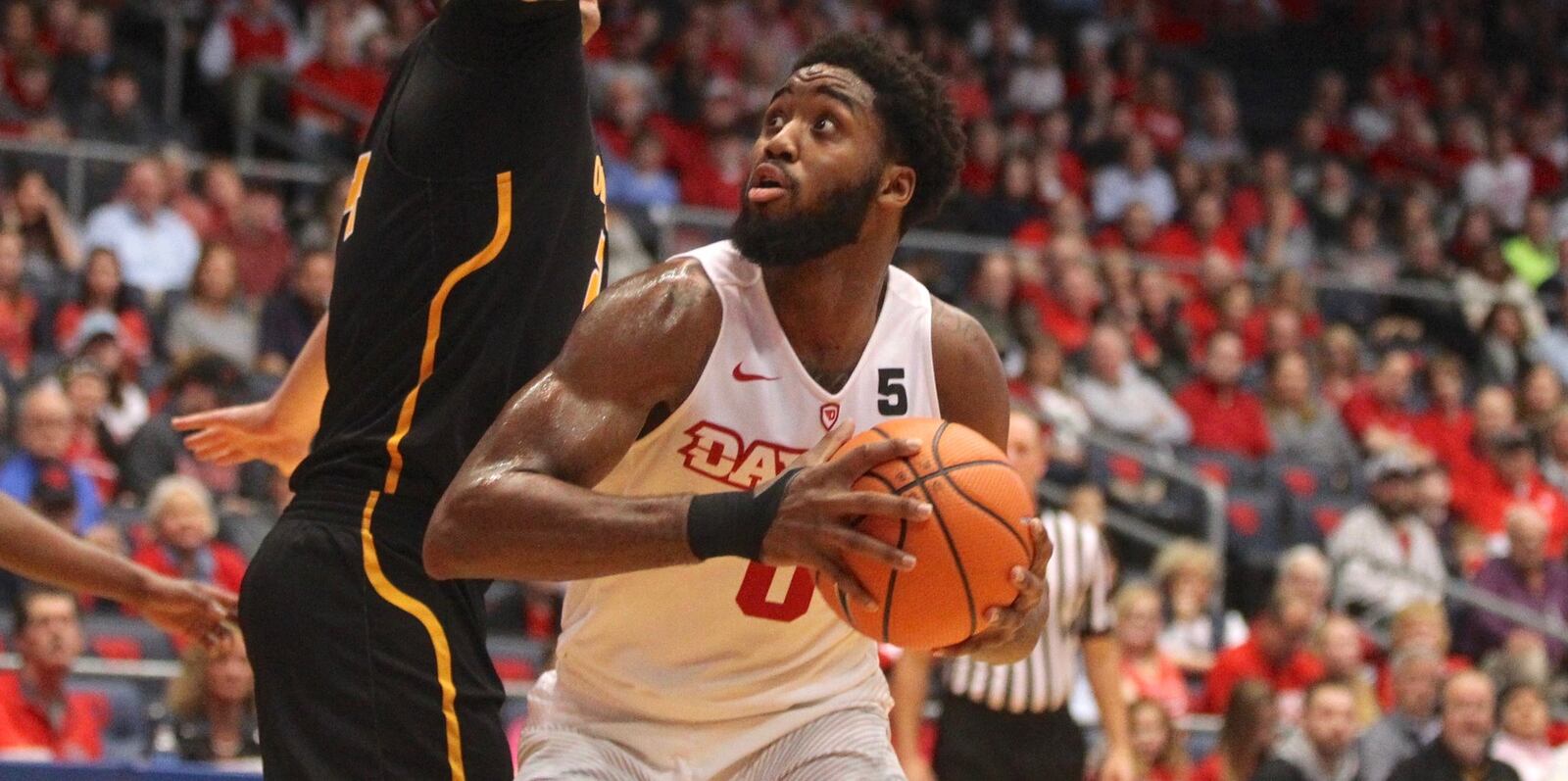 Dayton’s Josh Cunningham shoots against Ohio Dominican on Saturday, Nov. 4, 2017, at UD Arena. David Jablonski/Staff