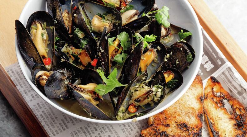 These wok-roasted lemongrass mussels with garlic toast are from “Myers+Chang at Home: Recipes from the Beloved Boston Eatery” by Joanne Chang and Karen Akunowicz (Houghton Mifflin Harcourt, $32). Contributed by Kristin Teig