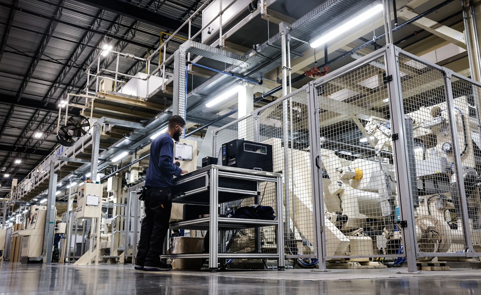 A worker at Beontag's Trotwood facility in 2024. FILE 