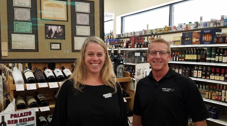 Beth Freyvogel and Mif Frank, third-generation co-owners of Arrow Wine & Spirits