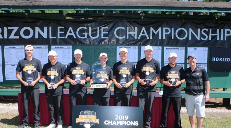 The Wright State golf team won its league title since 2004 on Tuesday in Howey-in-the-Hills, Fla. CONTRIBUTED