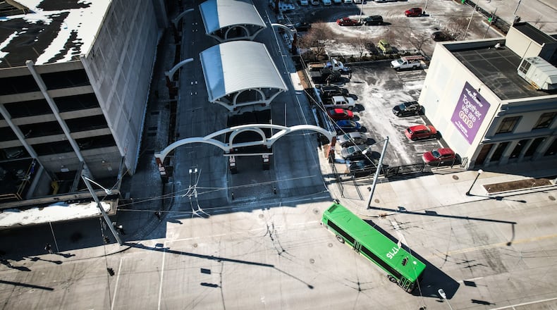 Greater Dayton RTA’s fixed-route buses had about 5.1 million riders in 2021, which was down 13% from 2020, according to agency data obtained by the Dayton Daily News. JIM NOELKER/STAFF