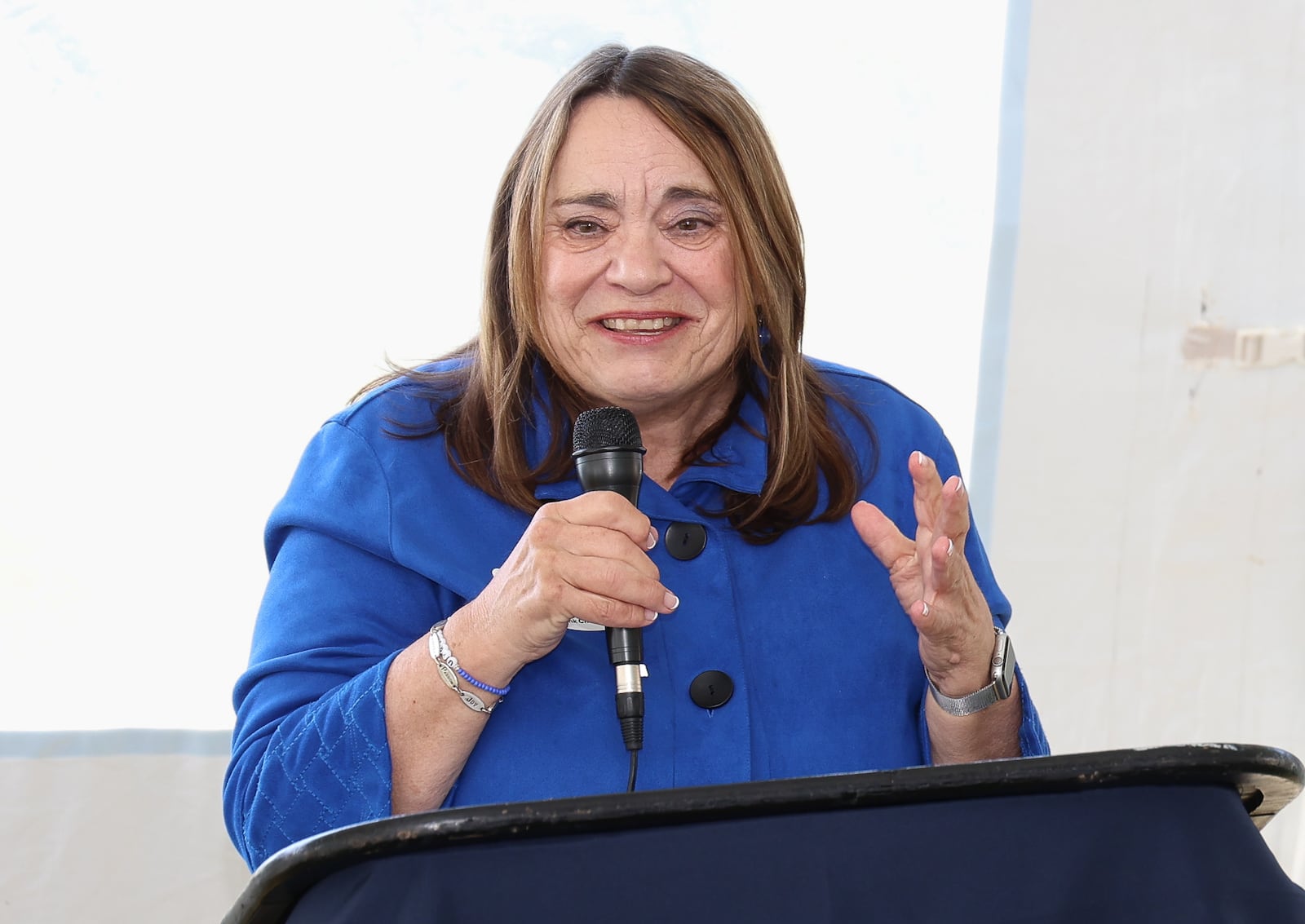 Montgomery County Commissioner Carolyn Rice speaks during an event on Thursday on Glenelle Drive in Dayton. BRYANT BILLING / STAFF