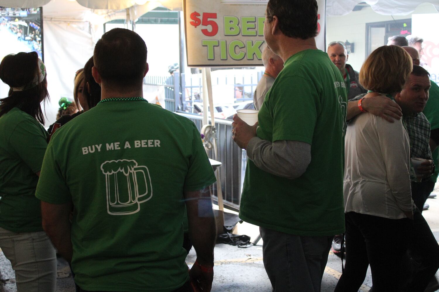 St. Patrick's Day lunchtime festivities at Flanagan's Pub