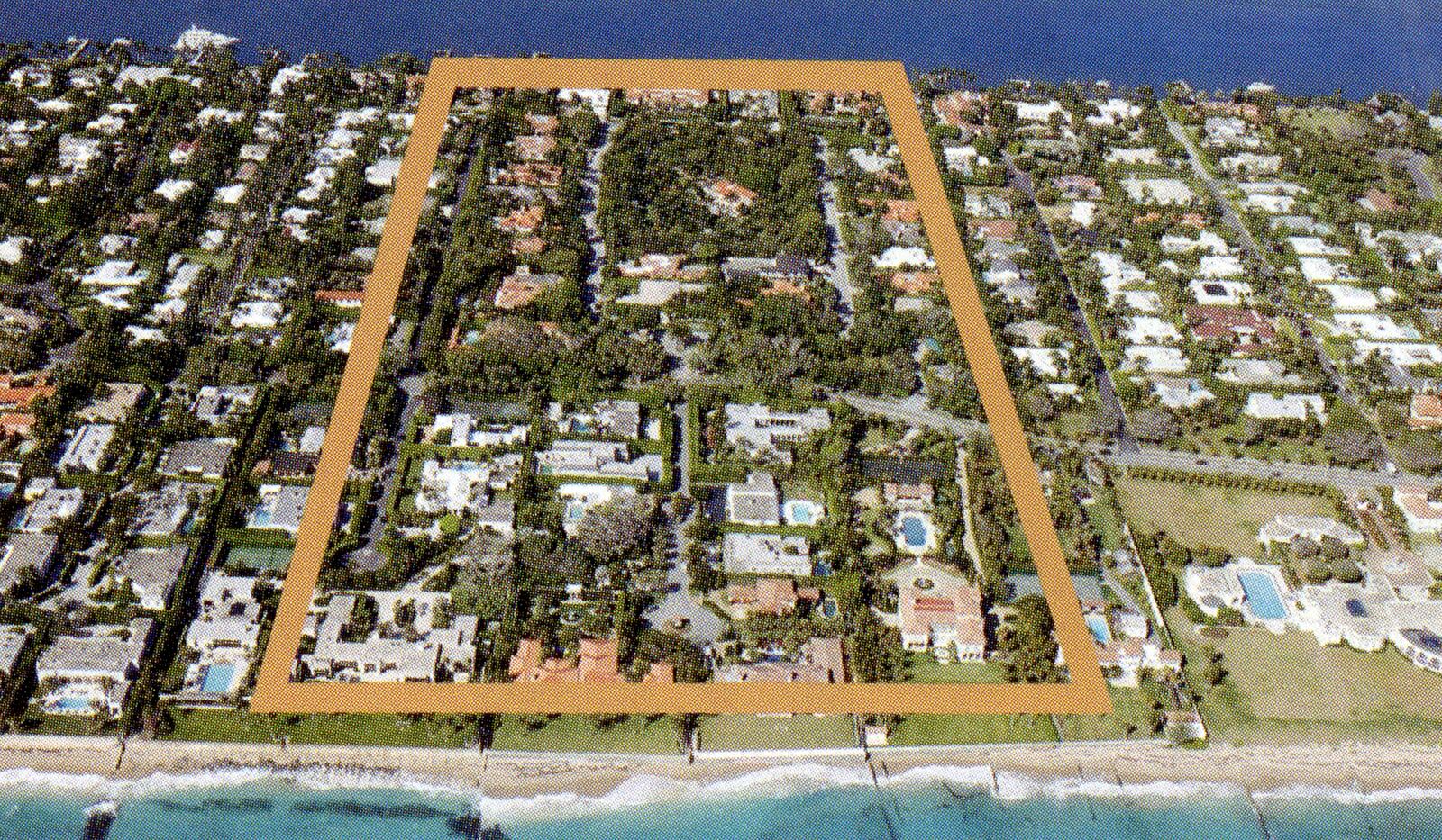 Aerial view of the property where Casa Bendita was located in Palm Beach. (Richard Graulich/The Palm Beach Post)